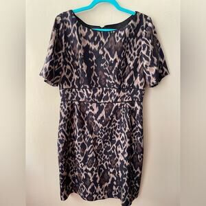 Elie Tahari Britney Silk Tailored Leopard Print Dress